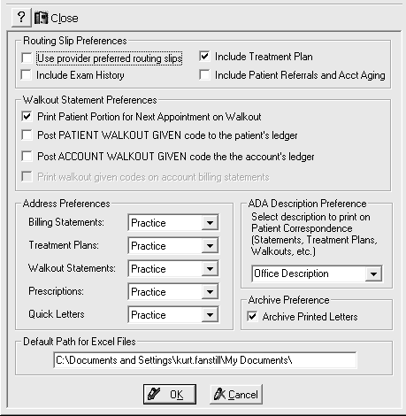 System Printing Preferences